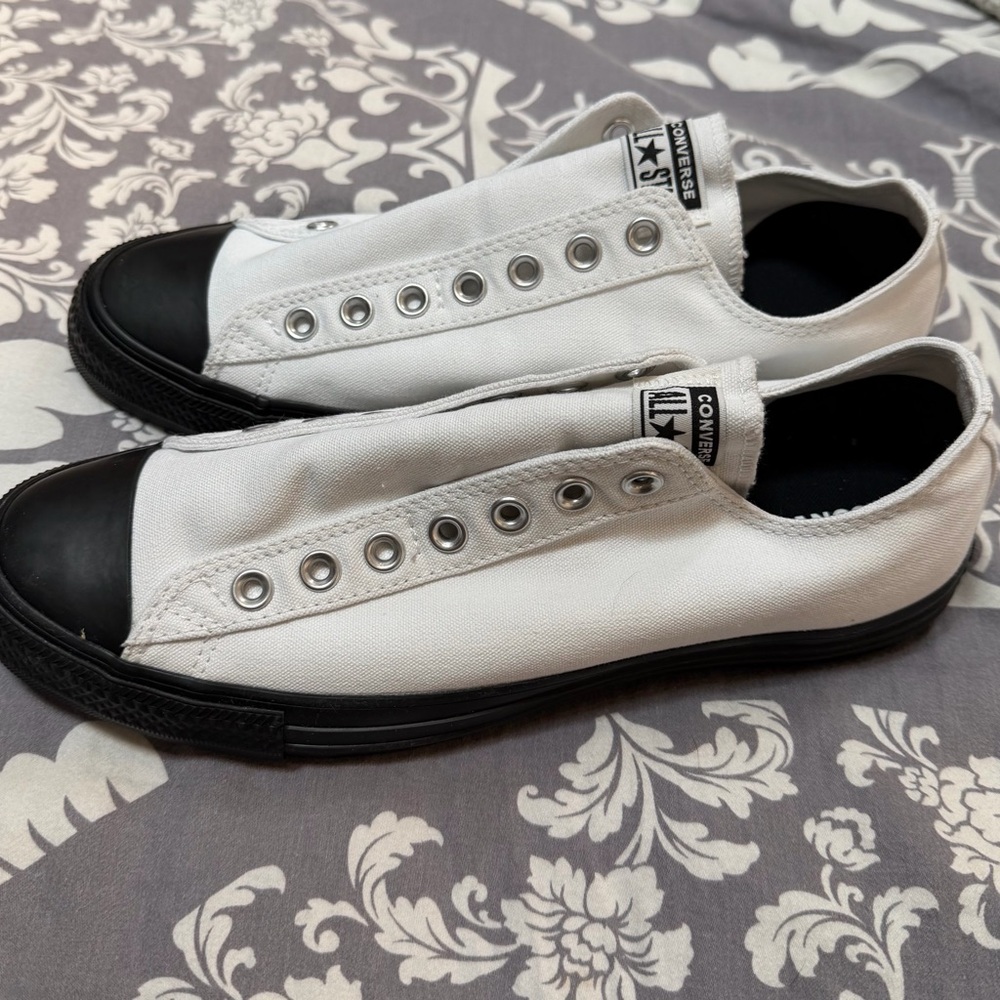 Converse Black and White Slip-On Shoes